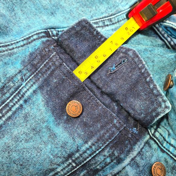 29 Nyc Broadway Size Small Womens 90's Turquoise Acid Wash Denim Jean Jacket - Picture 12 of 14